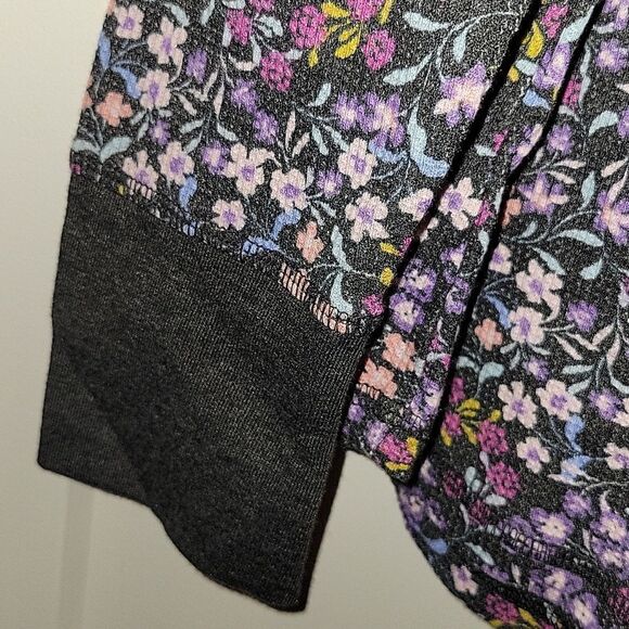 Terry & Sky Women’s Plus Size Long Sleeve Henley Thermal Waffle Tee 1x Floral - Picture 6 of 9